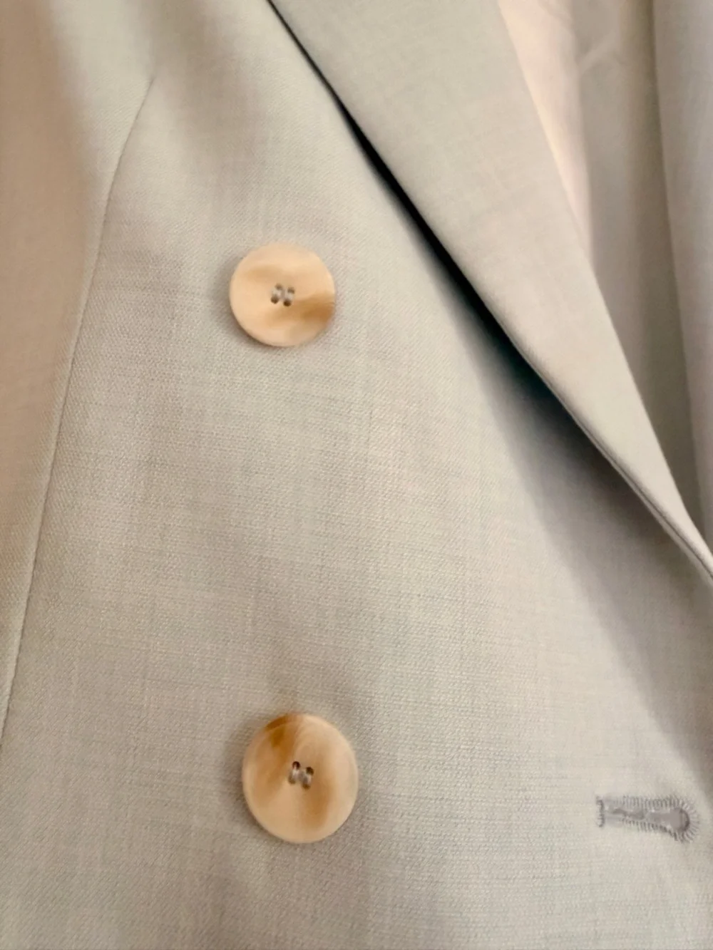 Zara Cropped Double-Breasted Blazer - Pale Blue - Picture 9 of 15